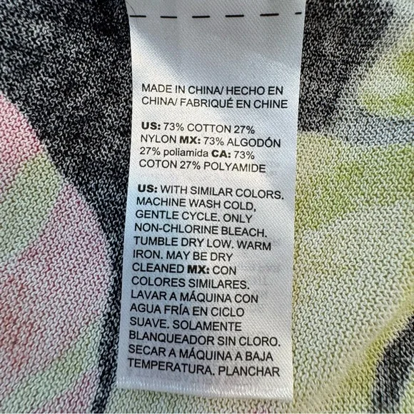 NWT Chico's Vibrant Leaf Pattern Cardigan - Pink, Green, Orange Size XL - Picture 8 of 11